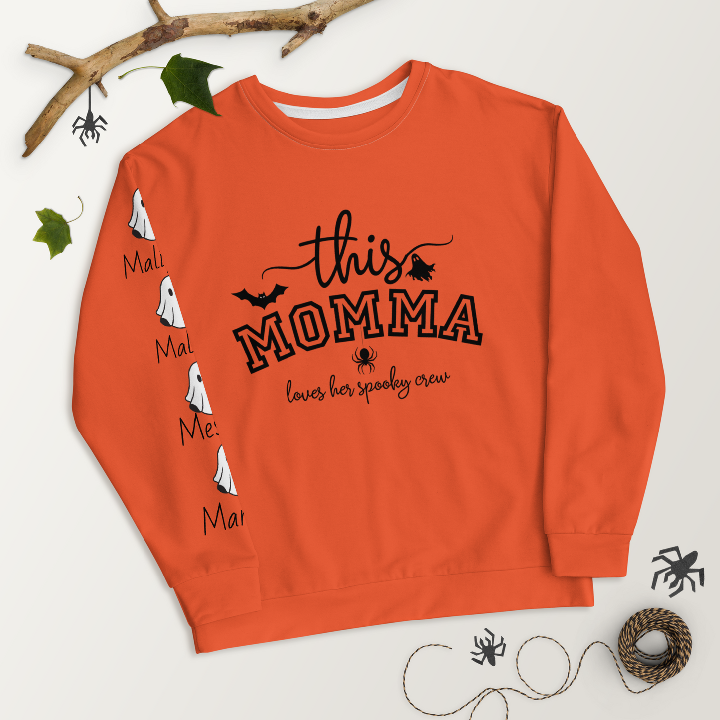 This "Momma/Nana/Memaw/Granny/Moma Loves Her Spooky Crew Sweatshirt/Hoodie - Irie Vybyz Tees & Thingz