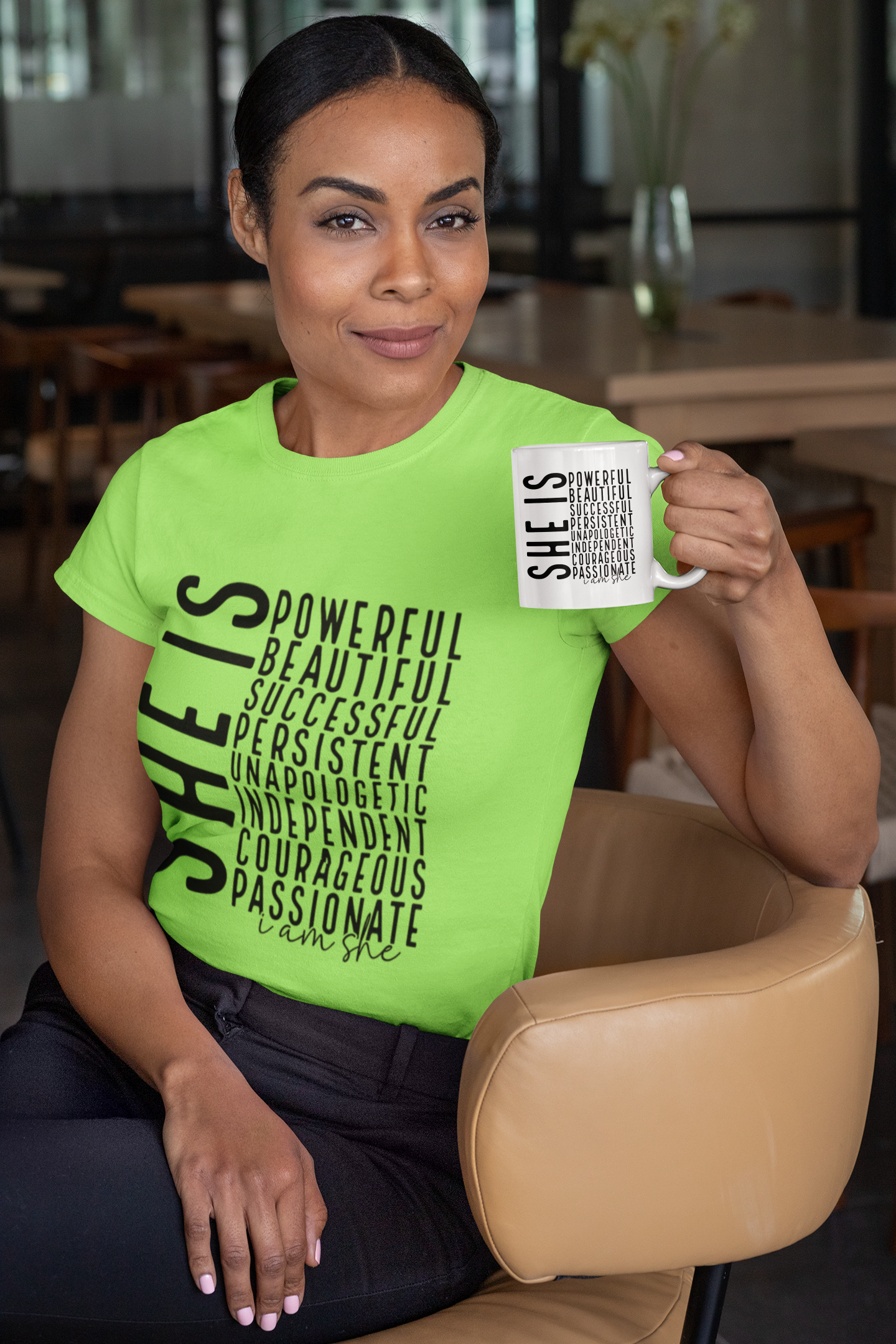 She Is: Empowerment Statement Tee - Celebrate Strength. Wear Confidence.