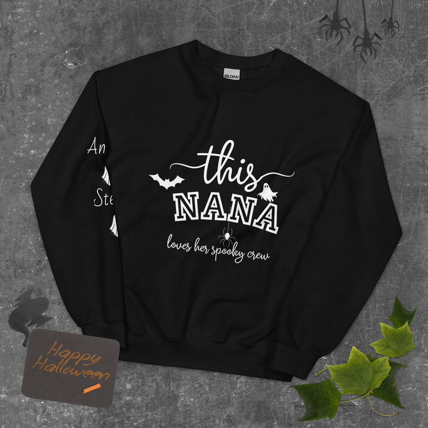 This "Momma/Nana/Memaw/Granny/Moma Loves Her Spooky Crew Sweatshirt/Hoodie - Irie Vybyz Tees & Thingz