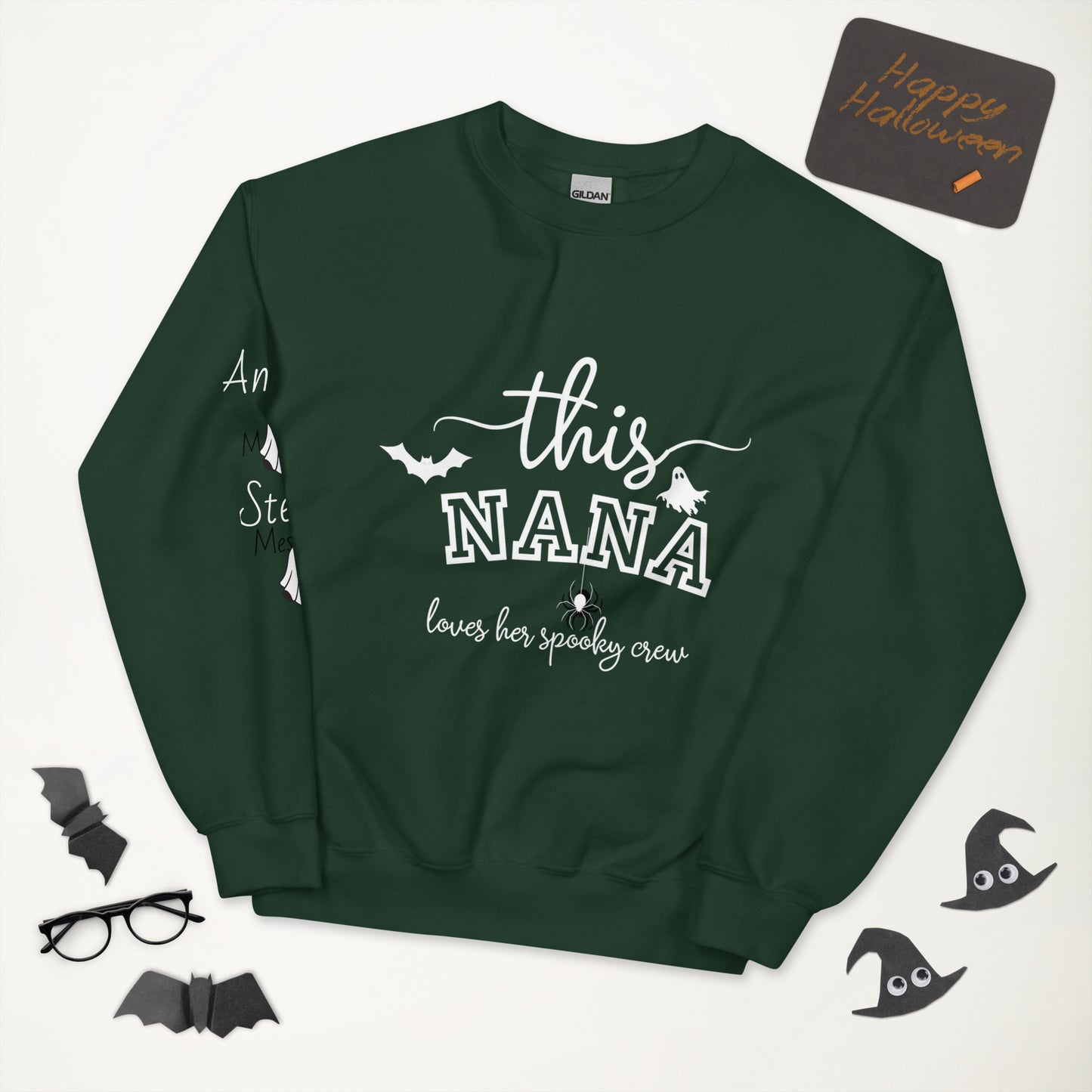 This "Momma/Nana/Memaw/Granny/Moma Loves Her Spooky Crew Sweatshirt/Hoodie - Irie Vybyz Tees & Thingz