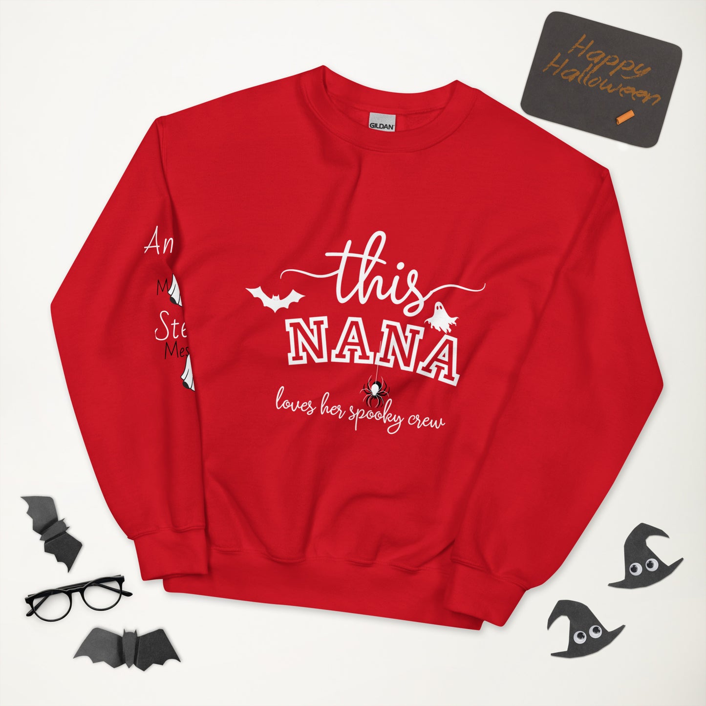 This "Momma/Nana/Memaw/Granny/Moma Loves Her Spooky Crew Sweatshirt/Hoodie - Irie Vybyz Tees & Thingz
