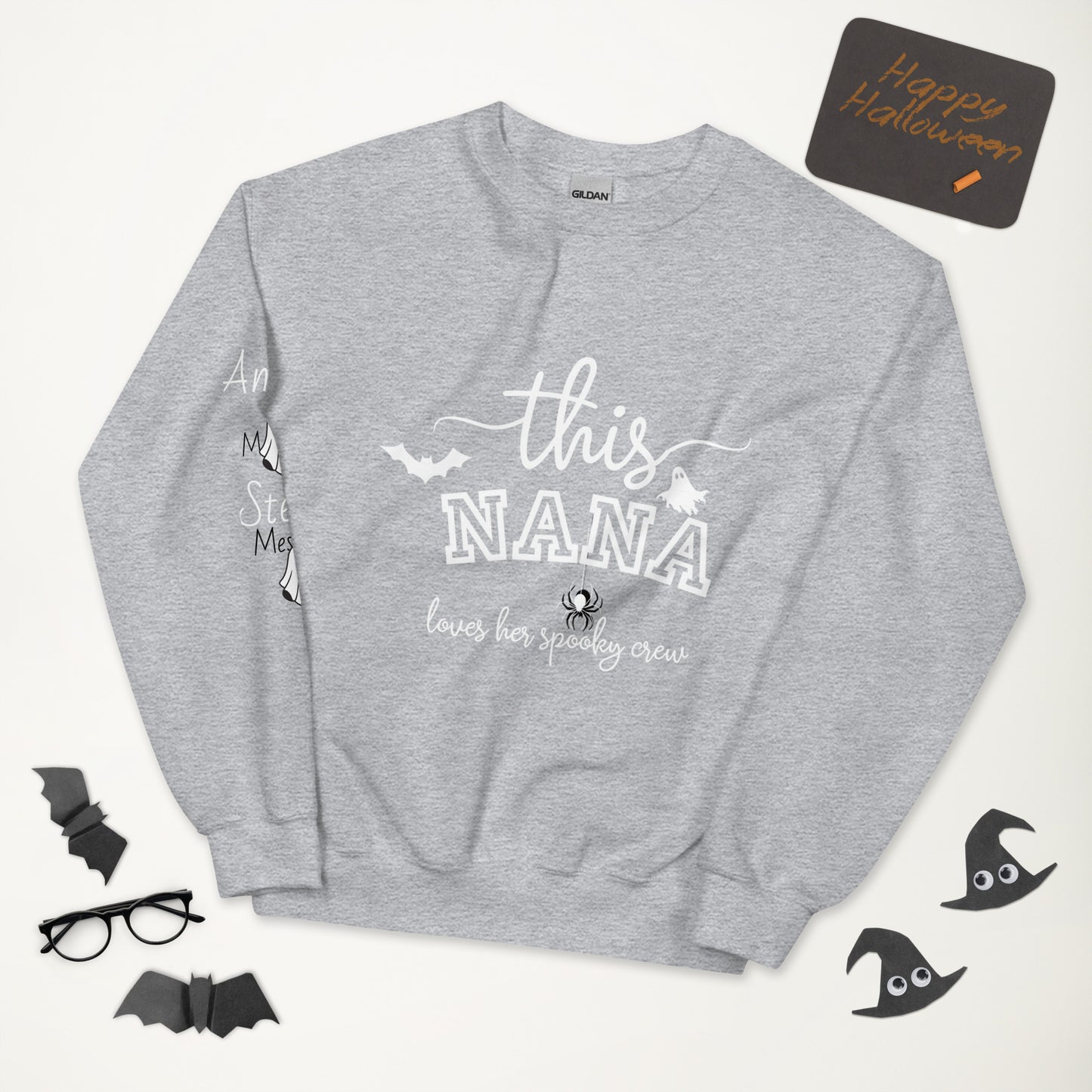 This "Momma/Nana/Memaw/Granny/Moma Loves Her Spooky Crew Sweatshirt/Hoodie - Irie Vybyz Tees & Thingz