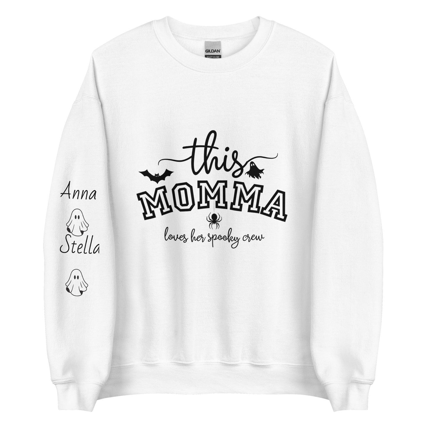 This "Momma/Nana/Memaw/Granny/Moma Loves Her Spooky Crew Sweatshirt/Hoodie - Irie Vybyz Tees & Thingz