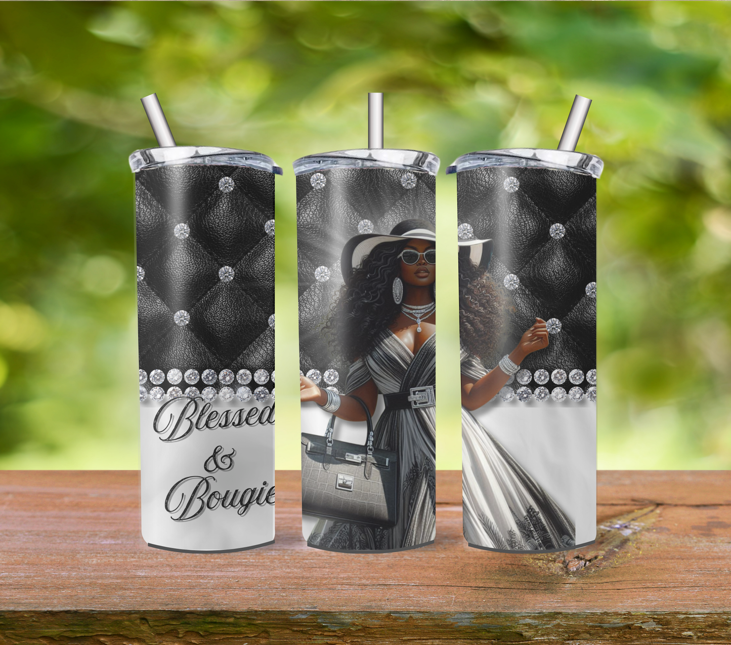 Blessed & Bougie Bling Tumbler – Where Faith Meets Fabulous