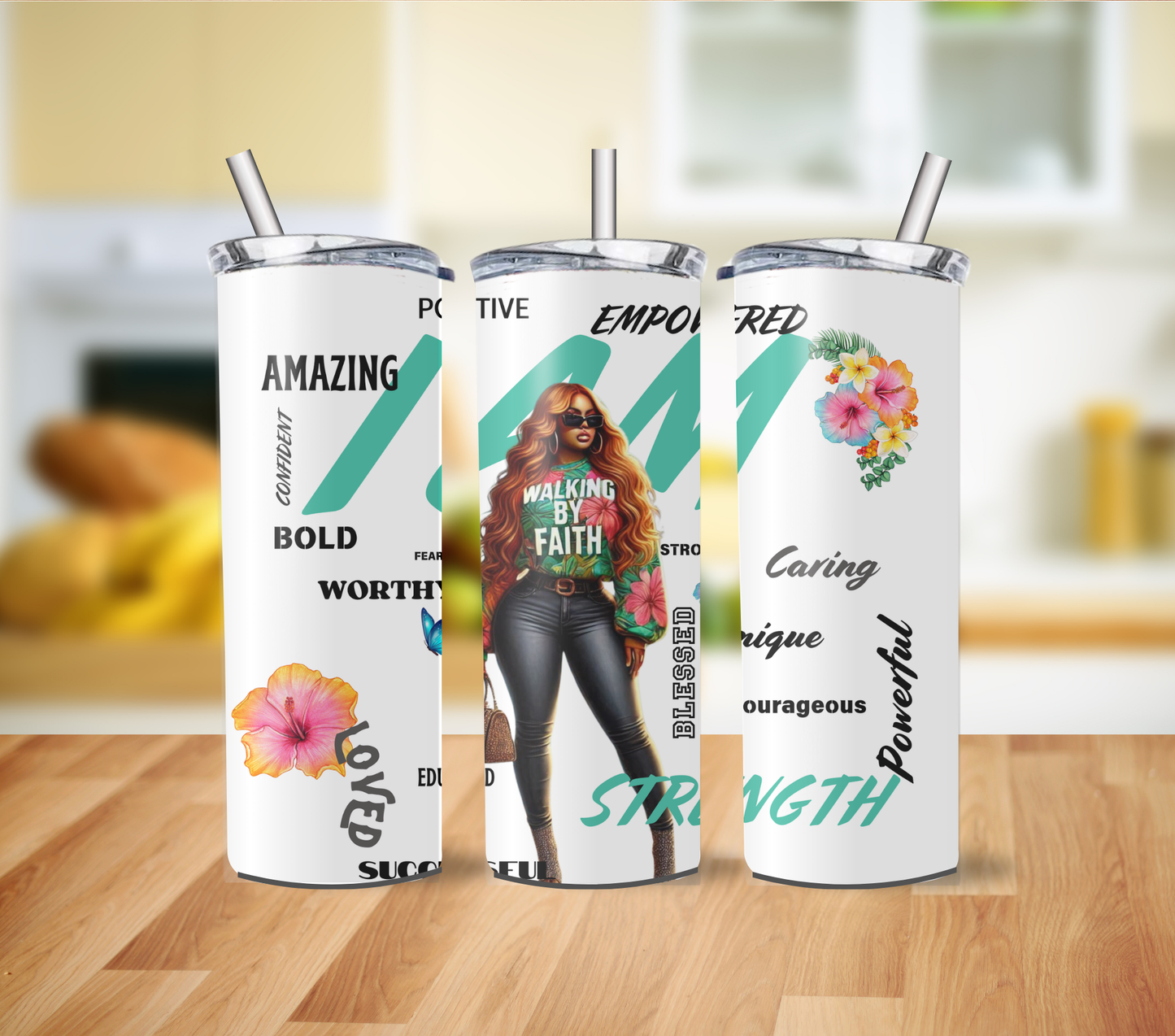 I Am Strength Mug and Tumbler Set Celebrating Powerful Black Women