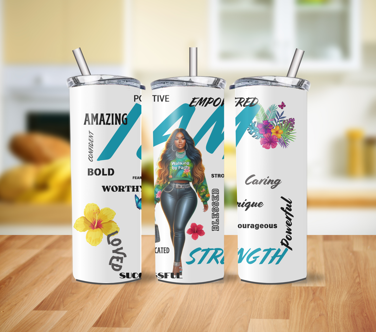 I Am Strength Mug and Tumbler Set Celebrating Powerful Black Women