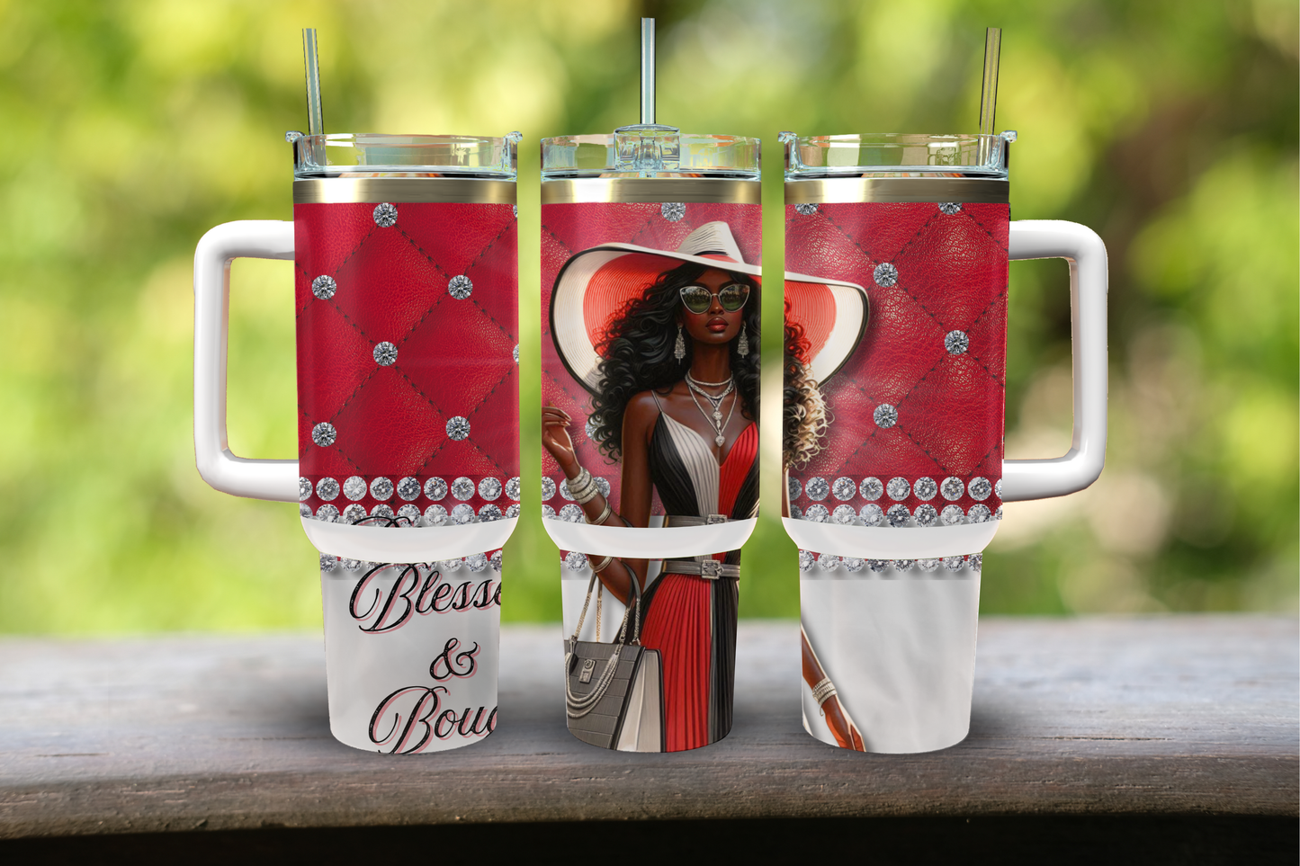 Blessed & Bougie Bling Tumbler – Where Faith Meets Fabulous