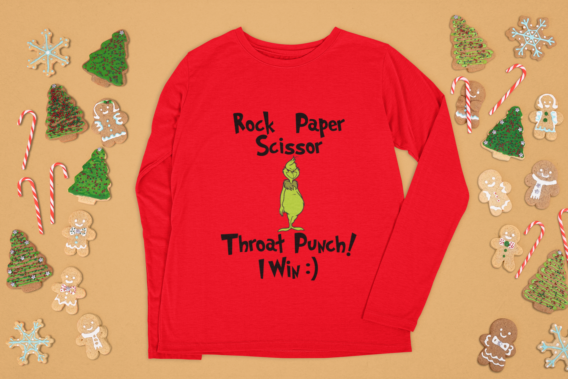 Grinch Rock, Paper, Scissors - Irie Vybyz Tees & Thingz