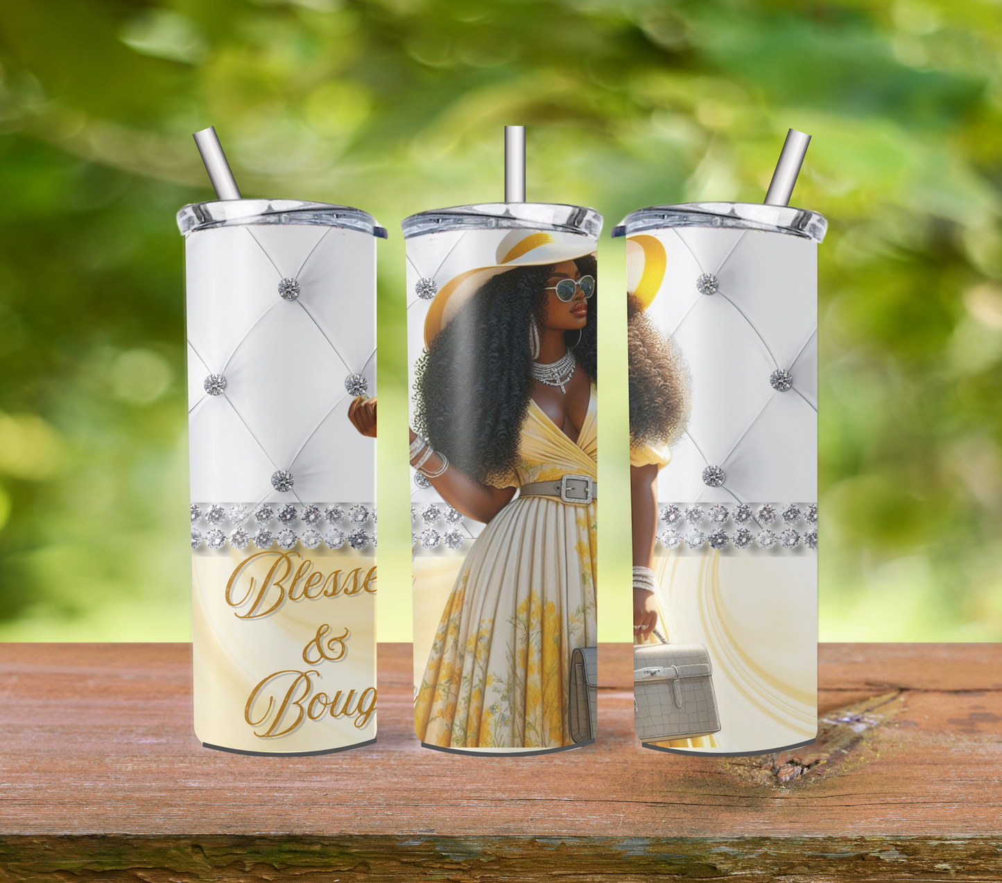 Blessed & Bougie Bling Tumbler – Where Faith Meets Fabulous