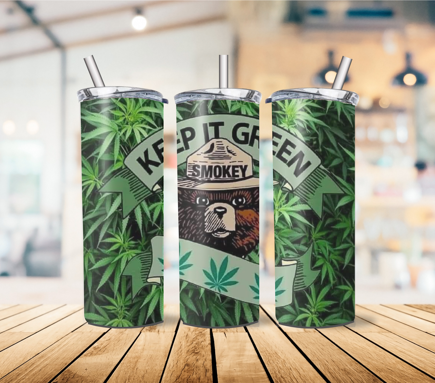 420 Themed 20oz Stainless Steel Tumbler with Lid and Straw