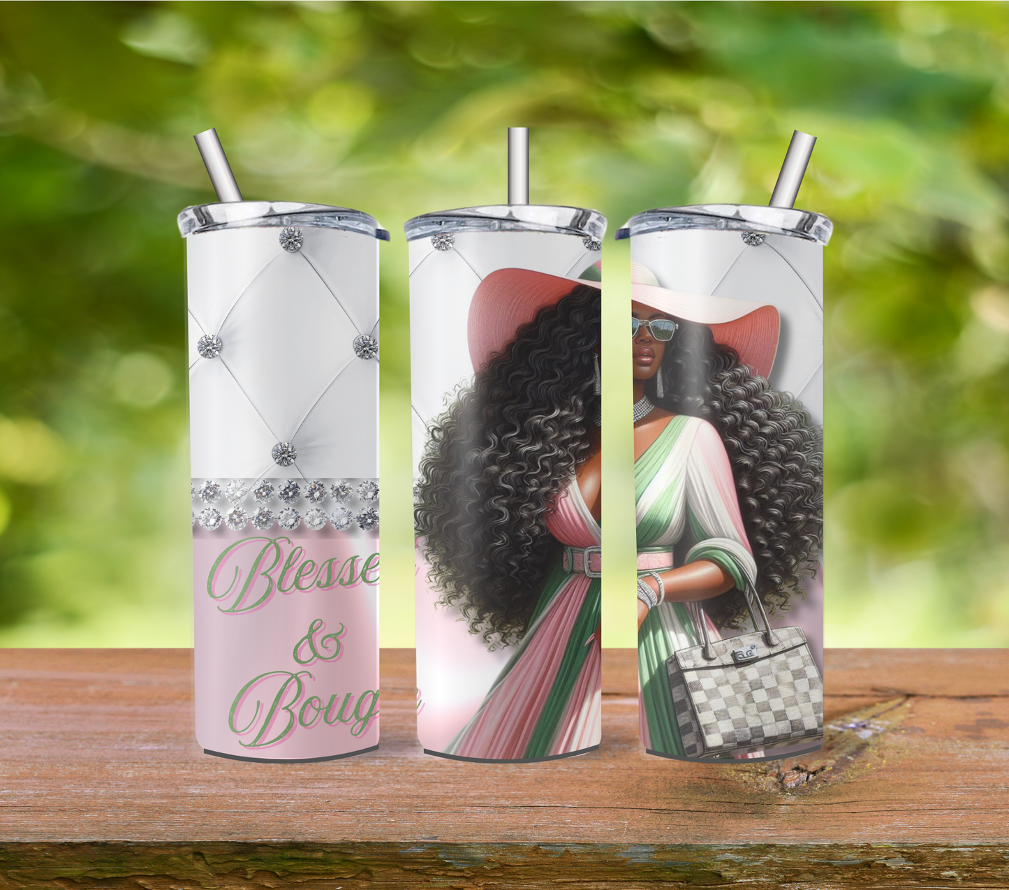 Blessed & Bougie Bling Tumbler – Where Faith Meets Fabulous