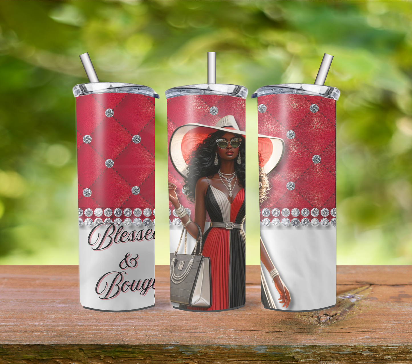 Blessed & Bougie Bling Tumbler – Where Faith Meets Fabulous