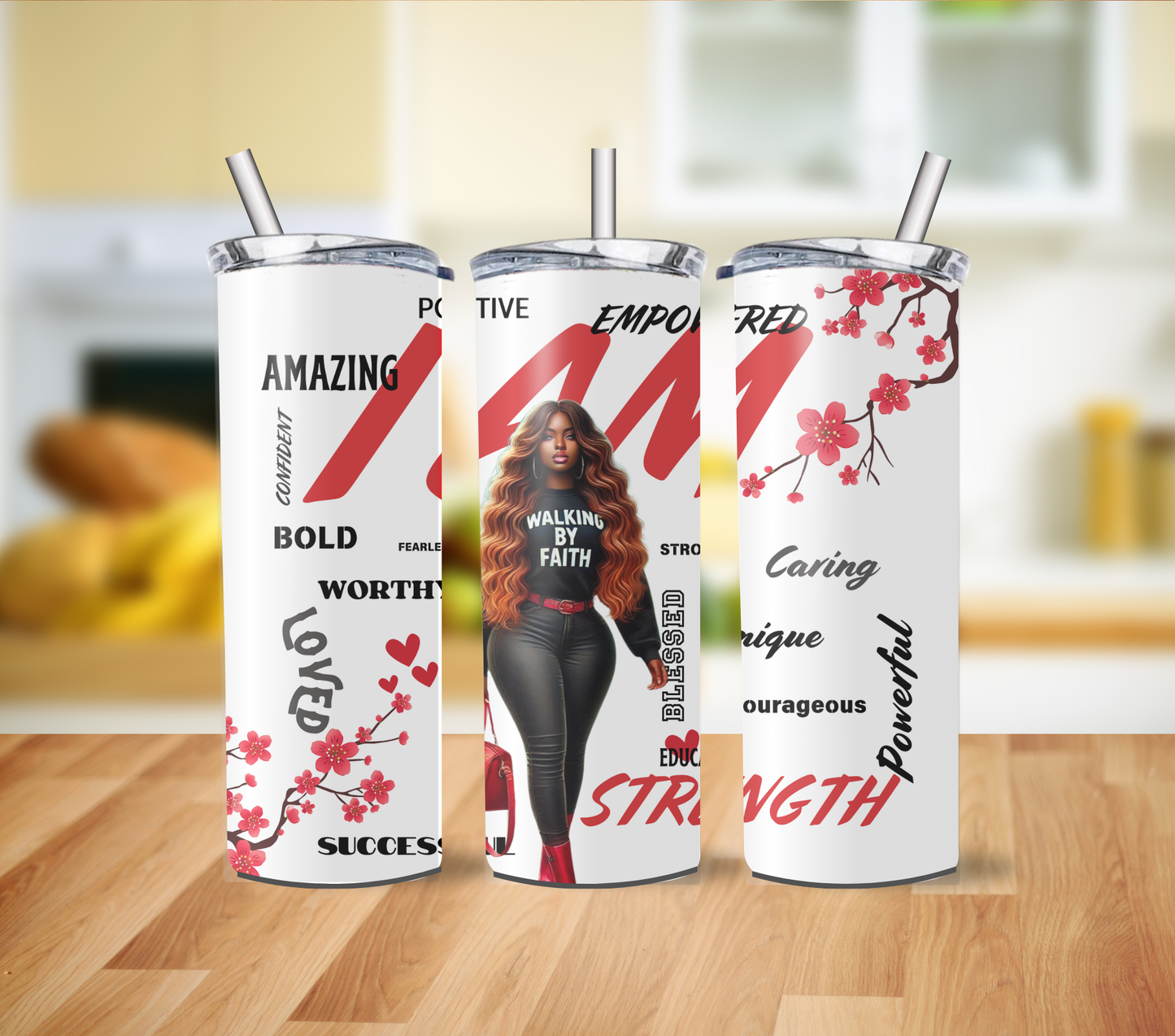 I Am Strength Mug and Tumbler Set Celebrating Powerful Black Women