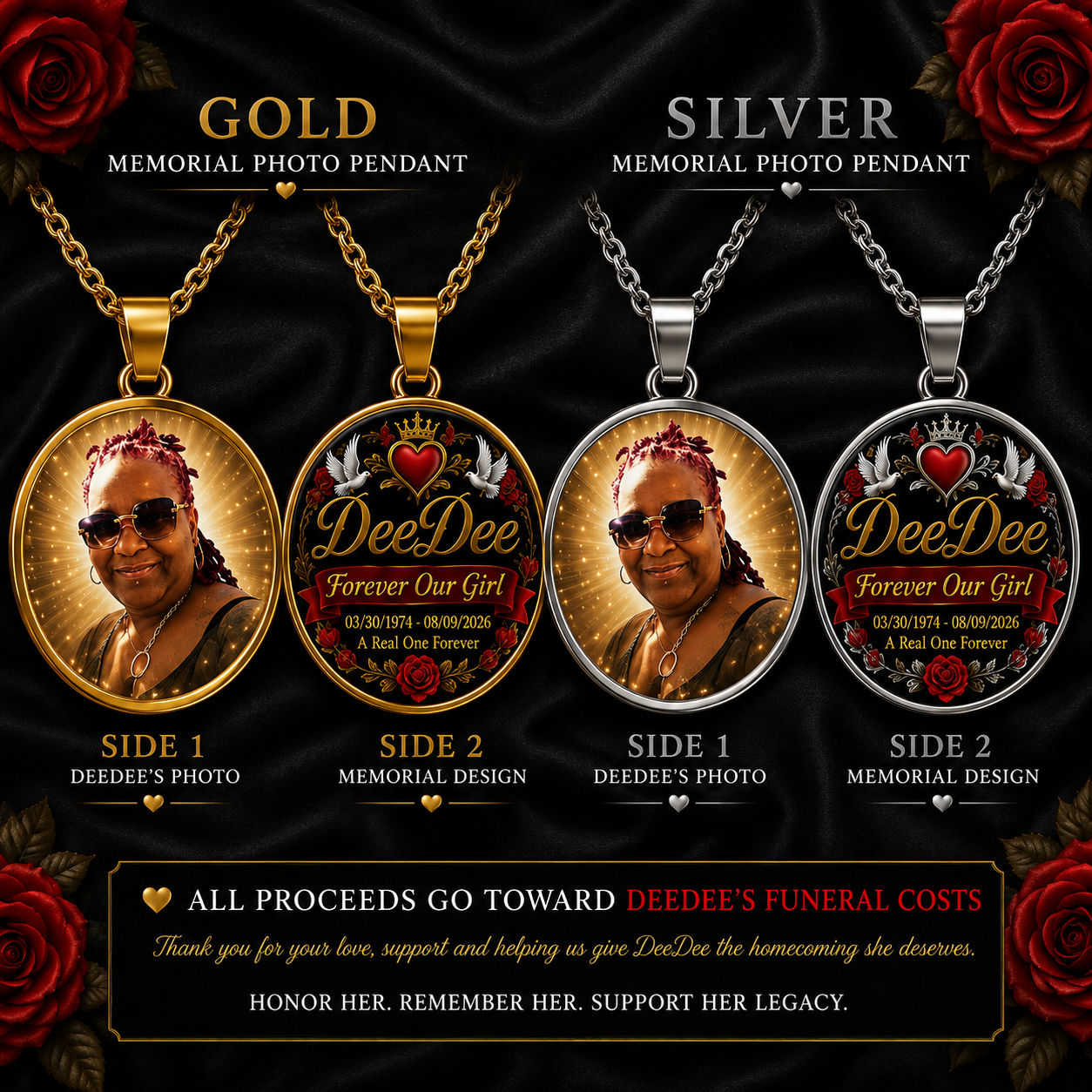 DeeDee Memorial Photo Pendant – Homegoing Fundraiser