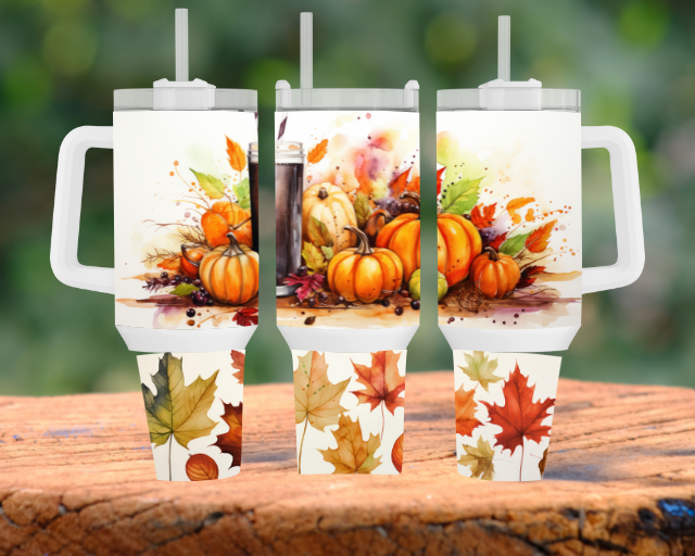 Halloween 40oz Stainless Steel Tumblers with Handle, Lid and Straw