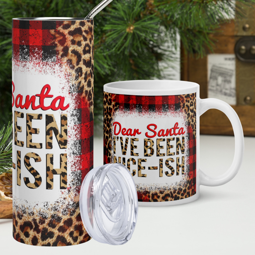 Christmas Drinkware Gift Sets with 20oz Stainless Steel Tumbler and 12oz Coffee Mug