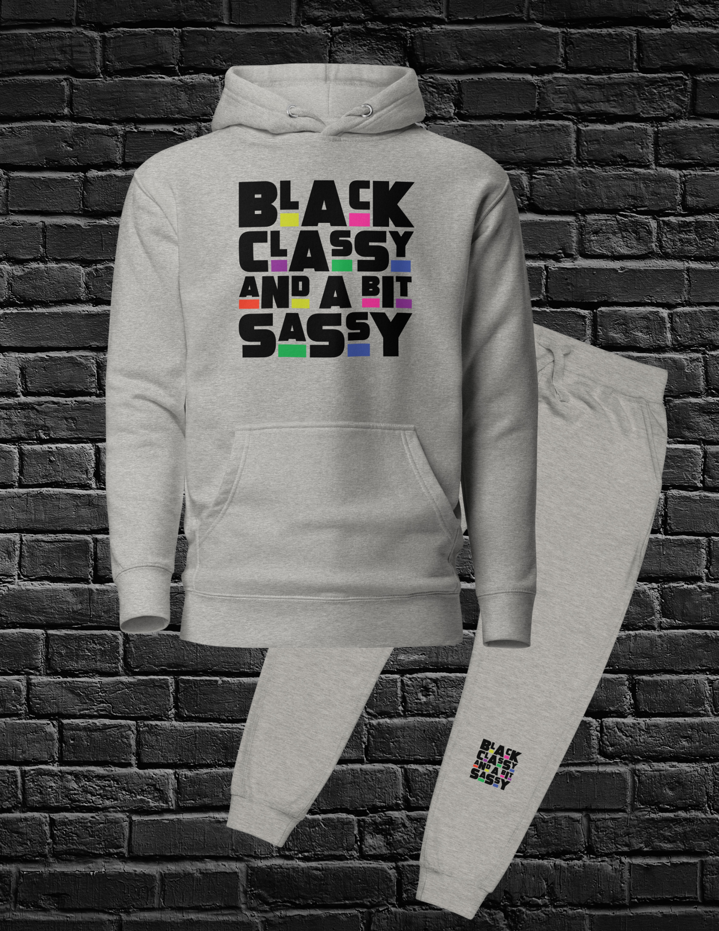 Black, Classy and a Bit Sassy Jogger Set - Irie Vybyz Tees & Thingz