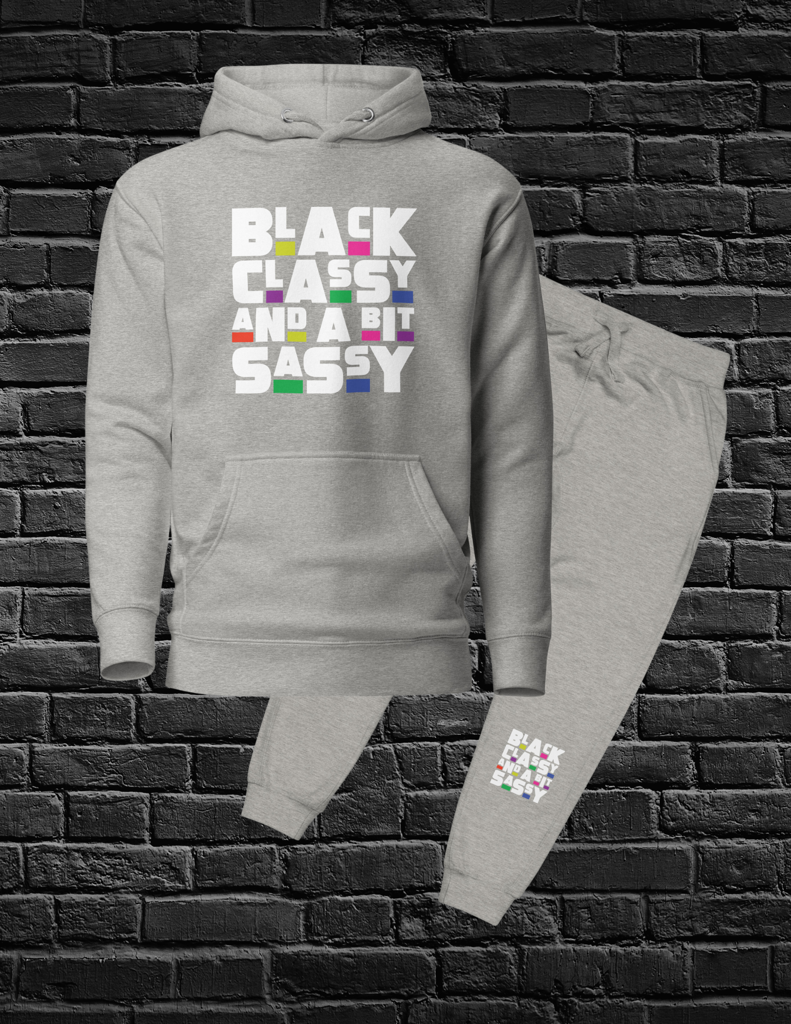 Black, Classy and a Bit Sassy Jogger Set - Irie Vybyz Tees & Thingz