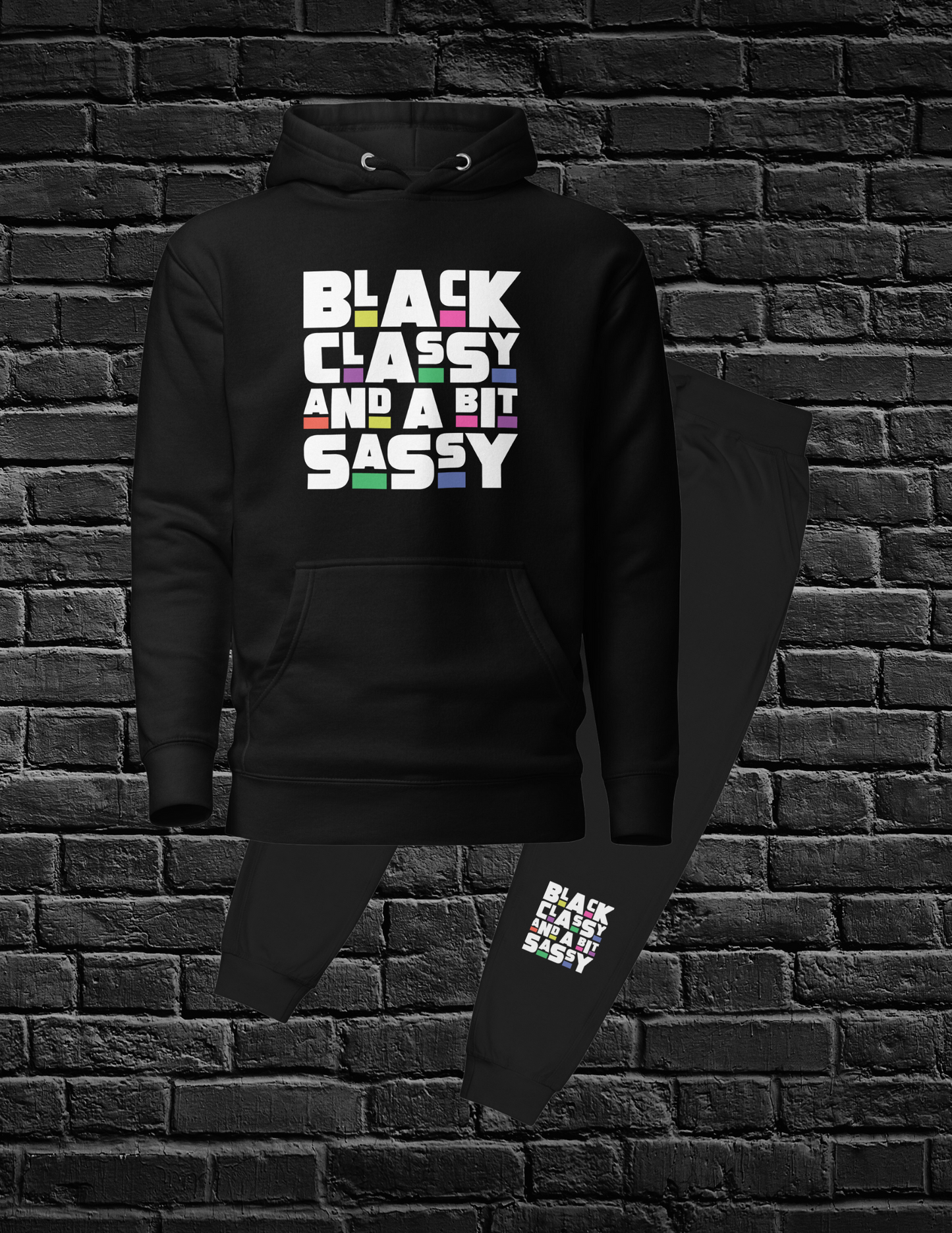 Black, Classy and a Bit Sassy Jogger Set - Irie Vybyz Tees & Thingz