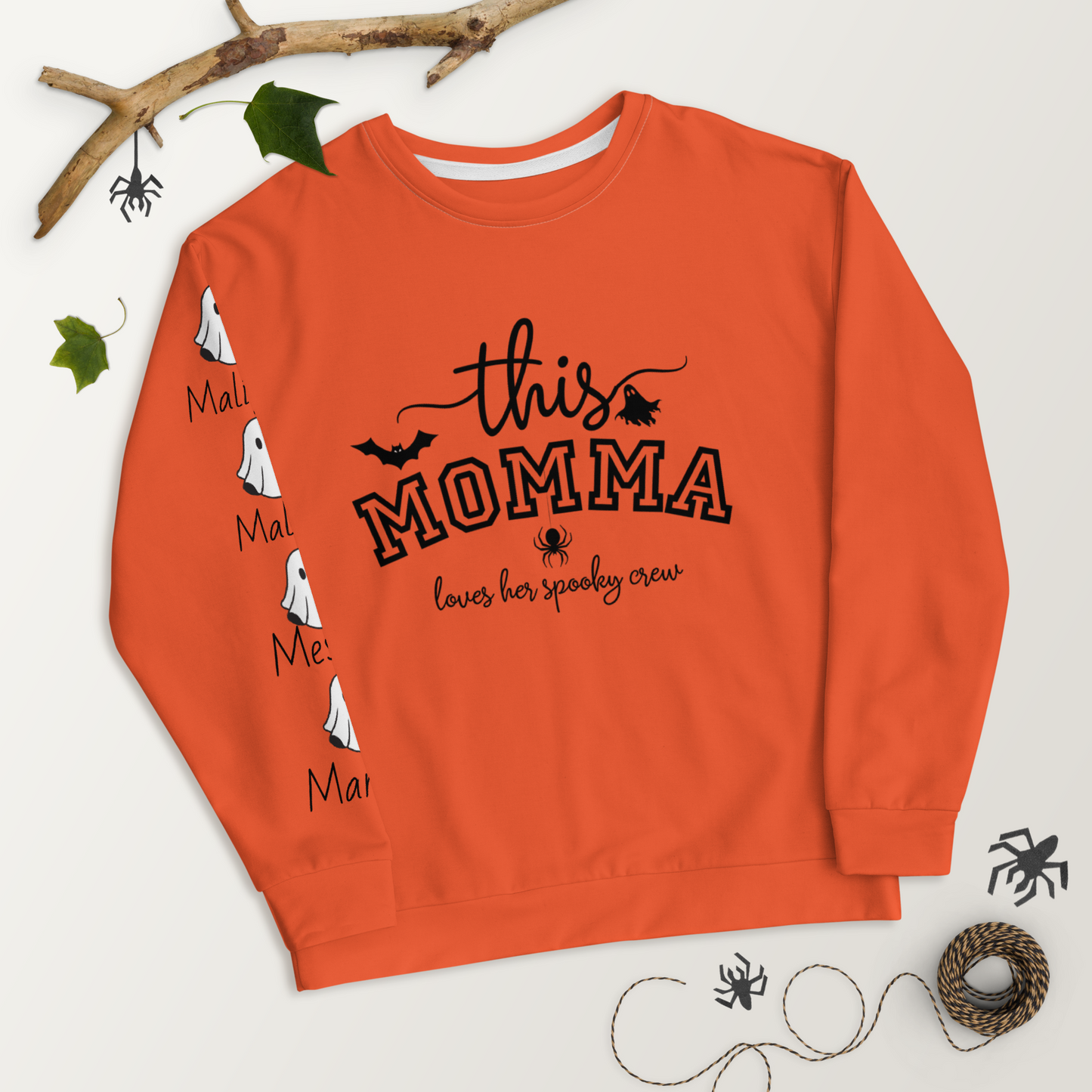 This "Momma/Nana/Memaw/Granny/Moma Loves Her Spooky Crew Sweatshirt/Hoodie