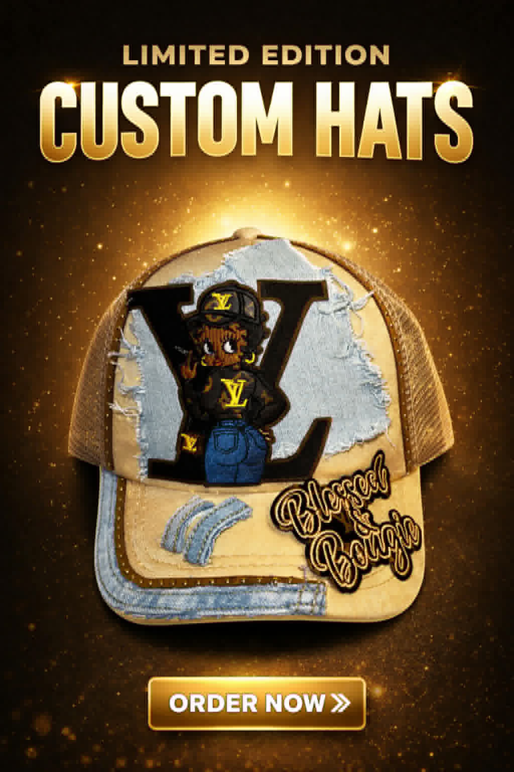 Custom Luxe/Junk Trucker Hat - Irie Vybyz Tees & Thingz