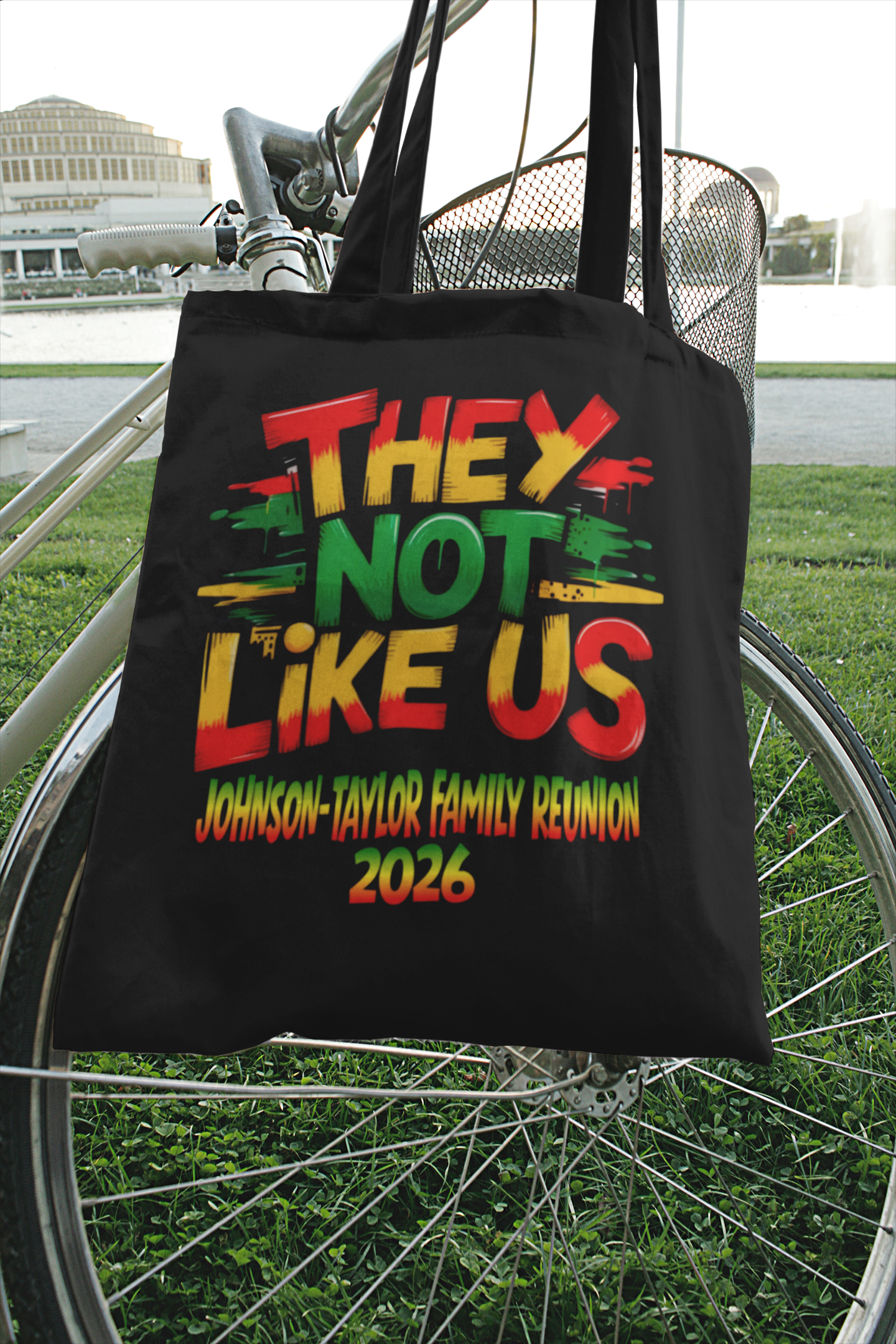Johnson-Taylor Family Reunion 2026 Tote Bag – “They Not Like Us” Edition - Irie Vybyz Tees & Thingz