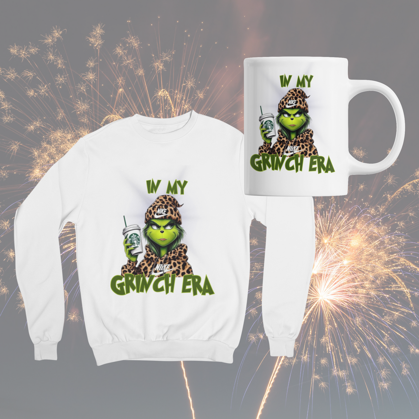 In My Grinch Era Sweatshirt/Pullover/Zip Up Hoodie AND Coffee Mug Gift Set