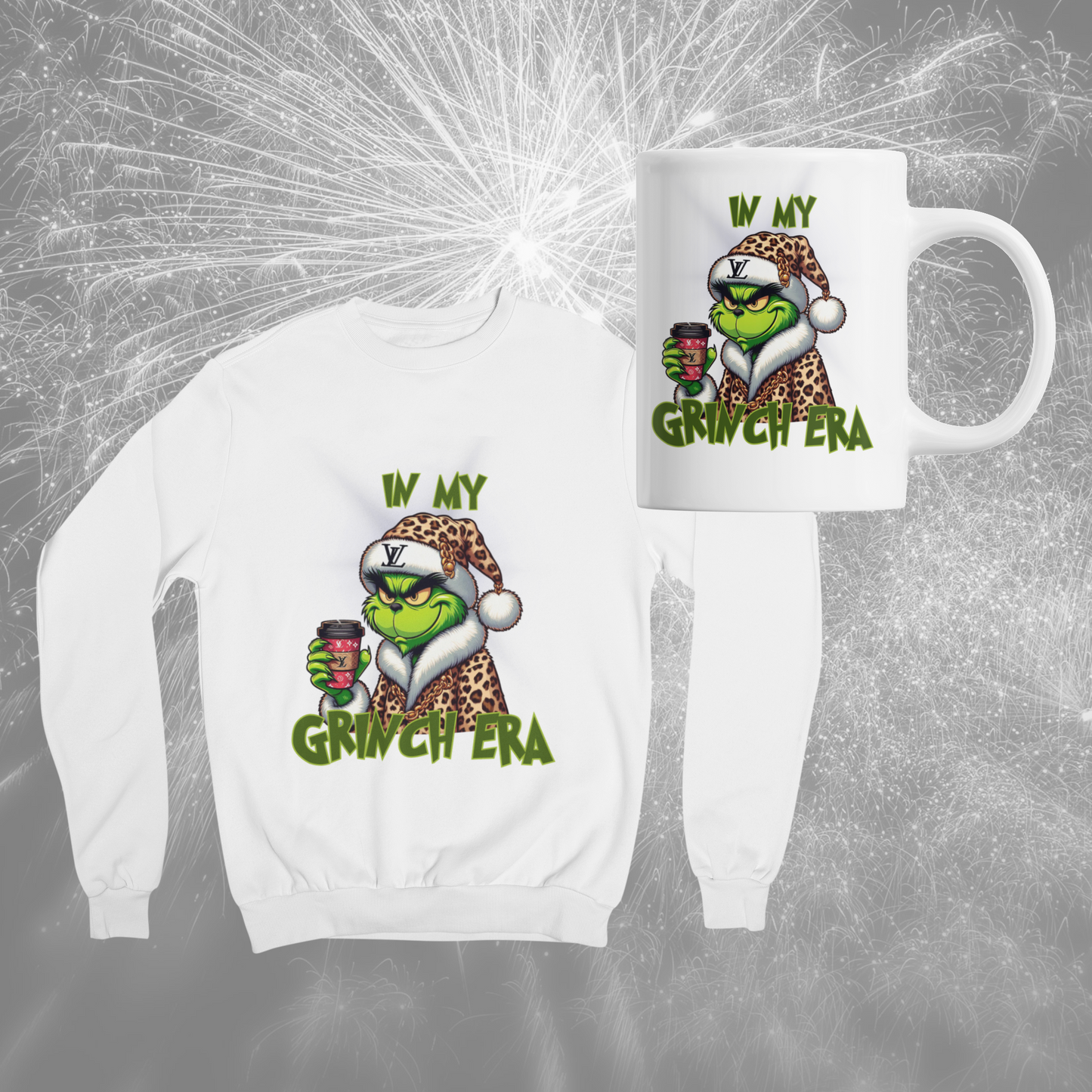 In My Grinch Era Sweatshirt/Pullover/Zip Up Hoodie AND Coffee Mug Gift Set