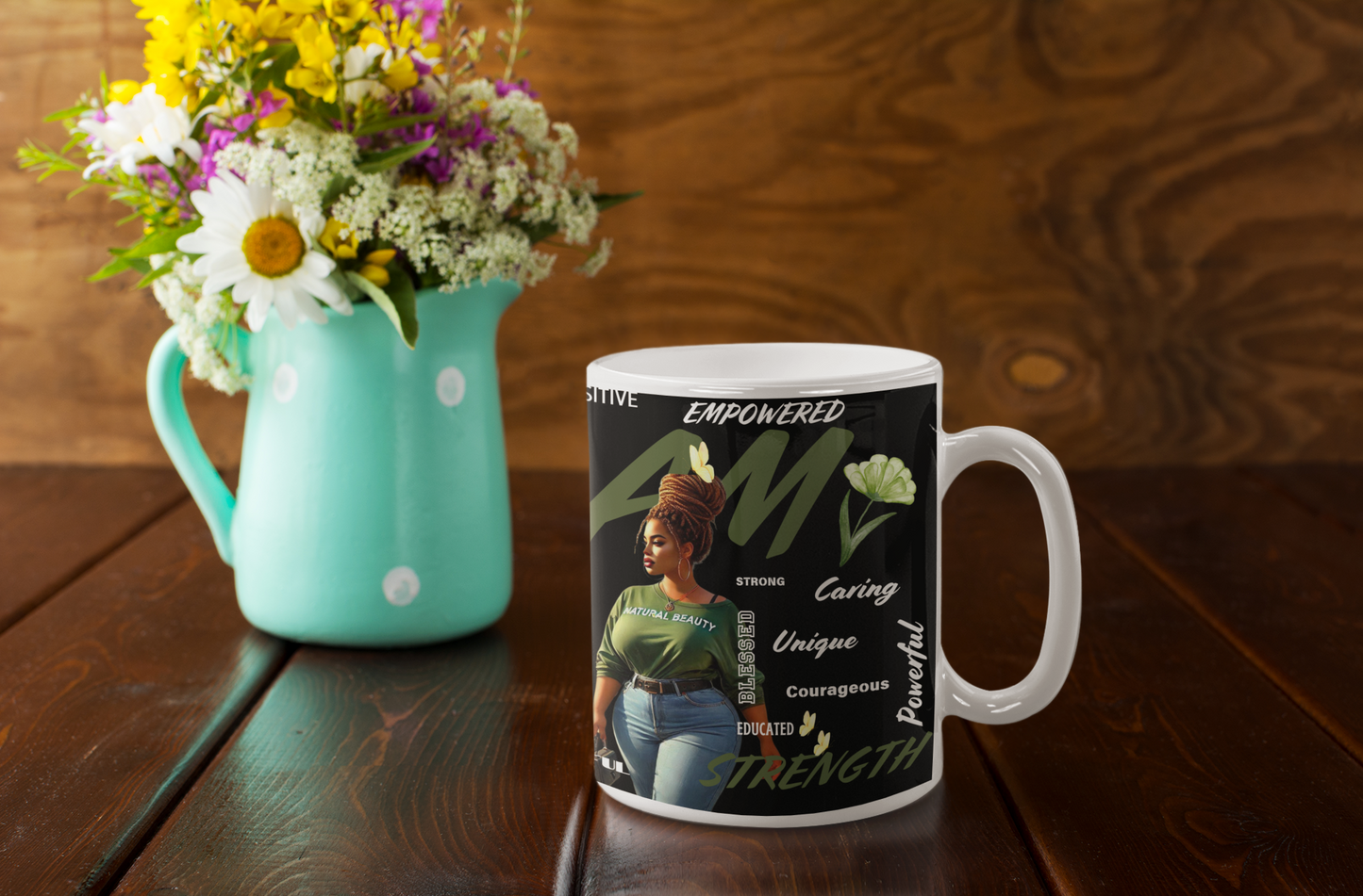 I Am Strength Mug and Tumbler Set Celebrating Powerful Black Women