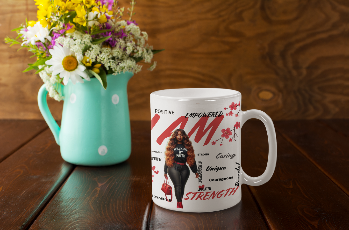 I Am Strength Mug and Tumbler Set Celebrating Powerful Black Women