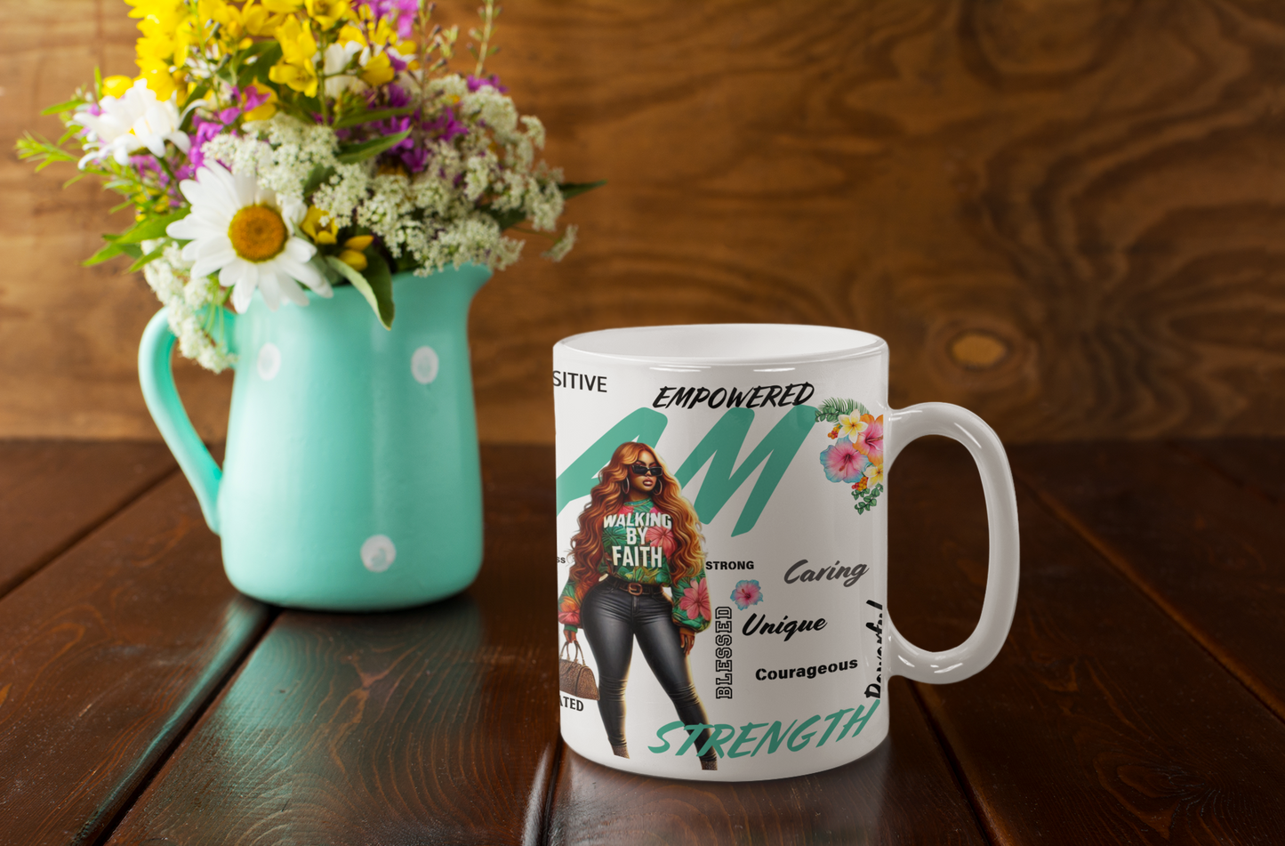 I Am Strength Mug and Tumbler Set Celebrating Powerful Black Women