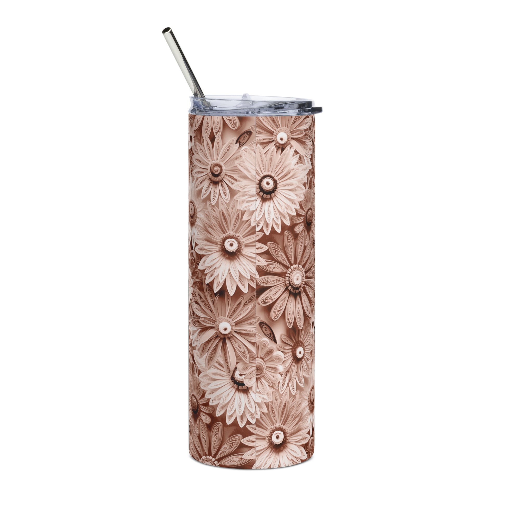 Personalized Floral Tumbler - Irie Vybyz Tees & Thingz