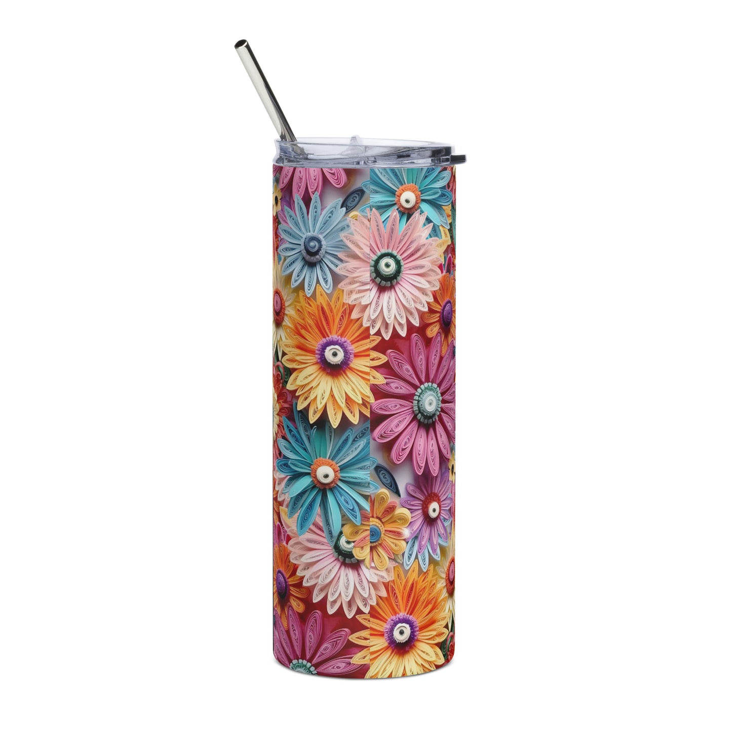 Personalized Floral Tumbler - Irie Vybyz Tees & Thingz