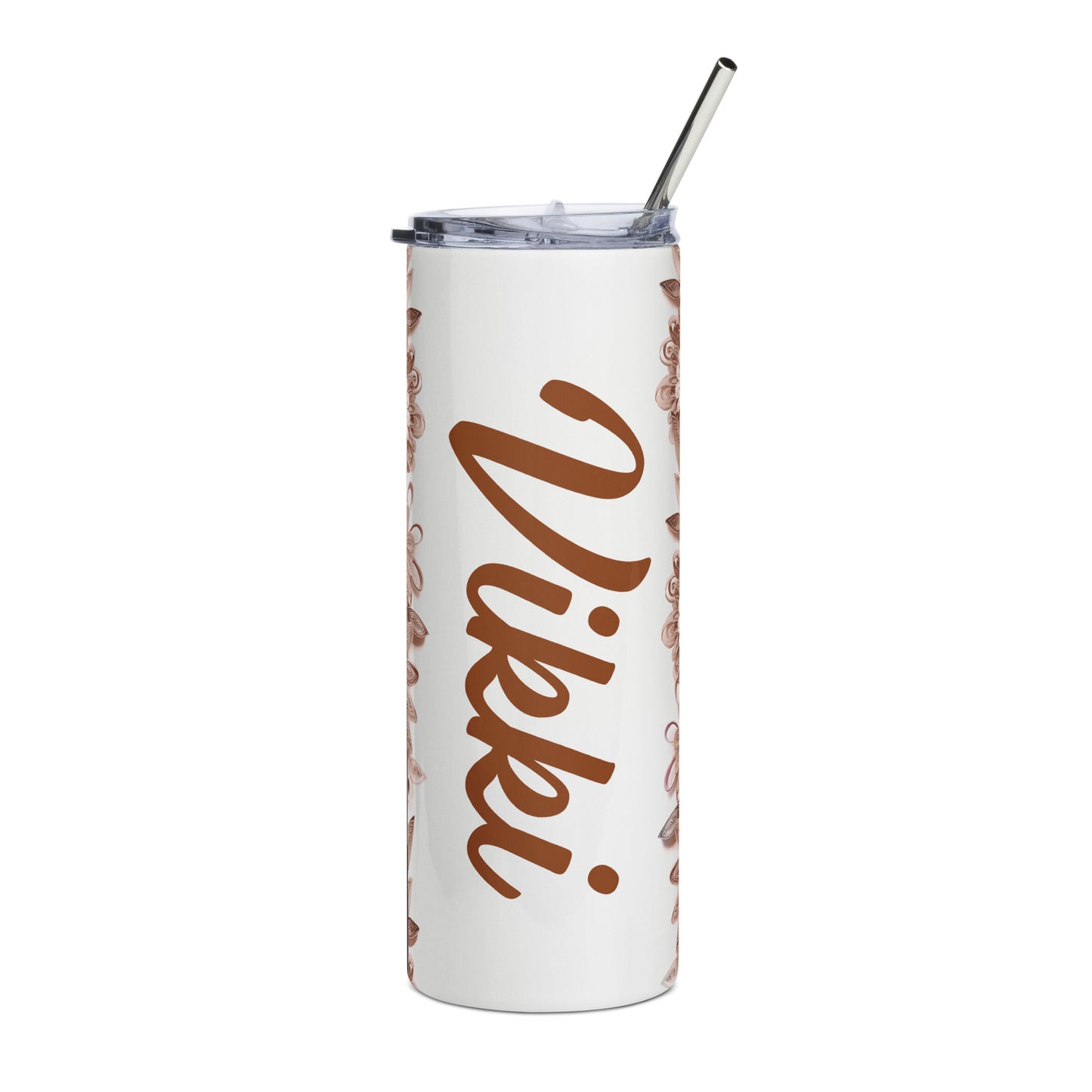 Personalized Floral Tumbler - Irie Vybyz Tees & Thingz