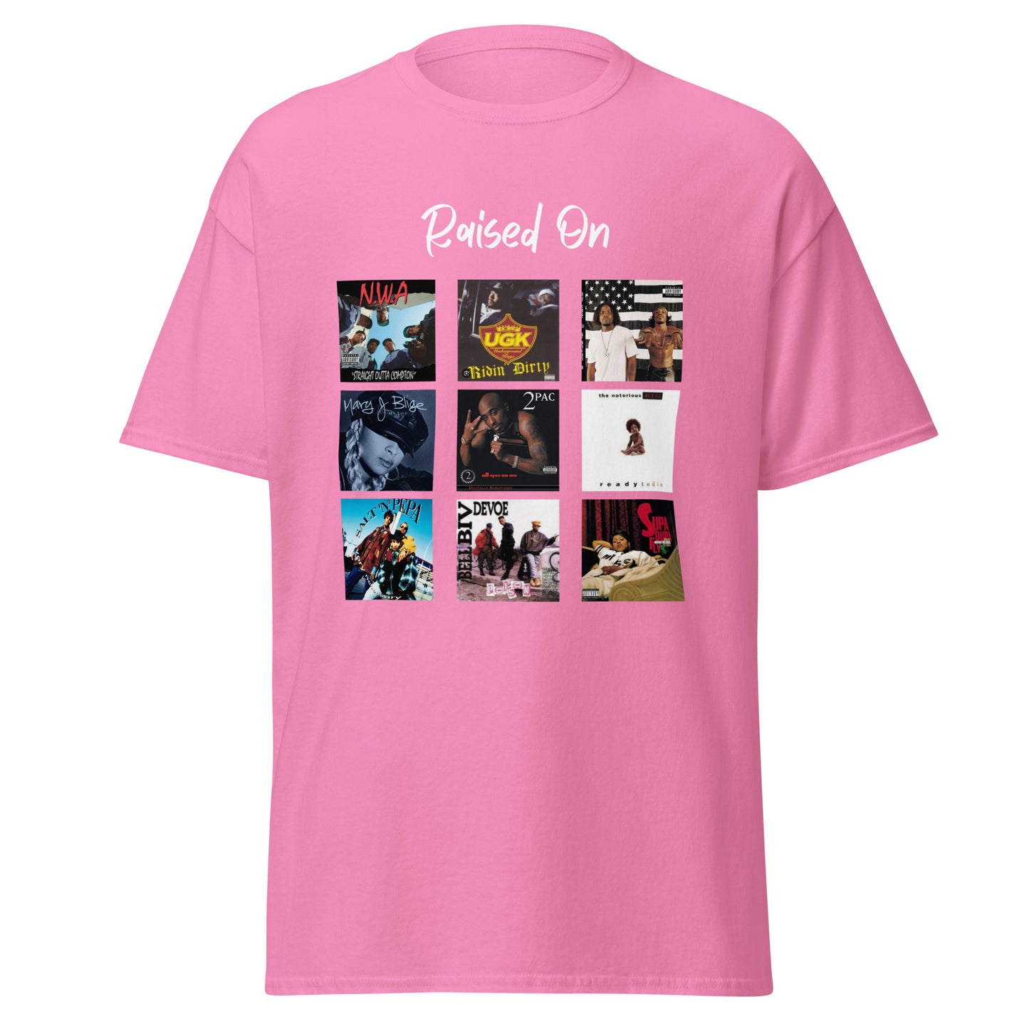 Raised On 90s Hip Hop Album Cover 100% Cotton T-Shirt