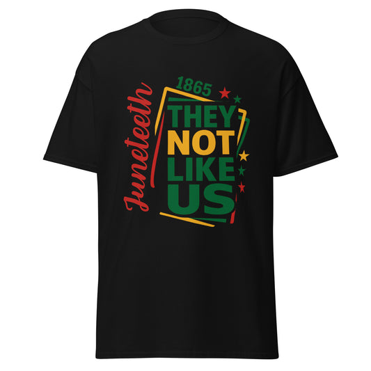 They Not Like Us" Juneteenth Freedom Tee – Bold, Black, Unapologetic