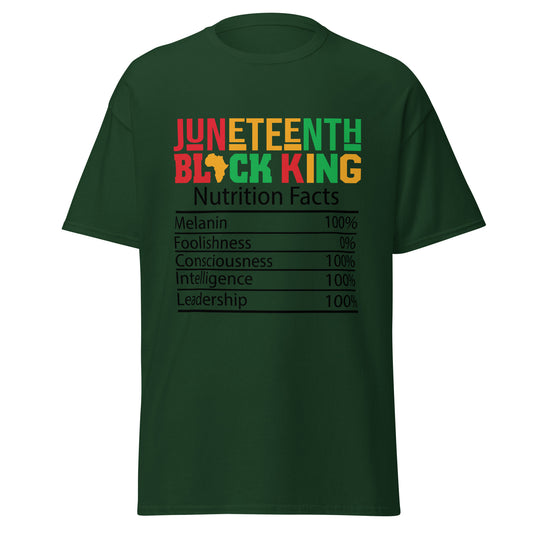 Black King Nutrition Facts Tee – 100% Strength, 0% Apologies