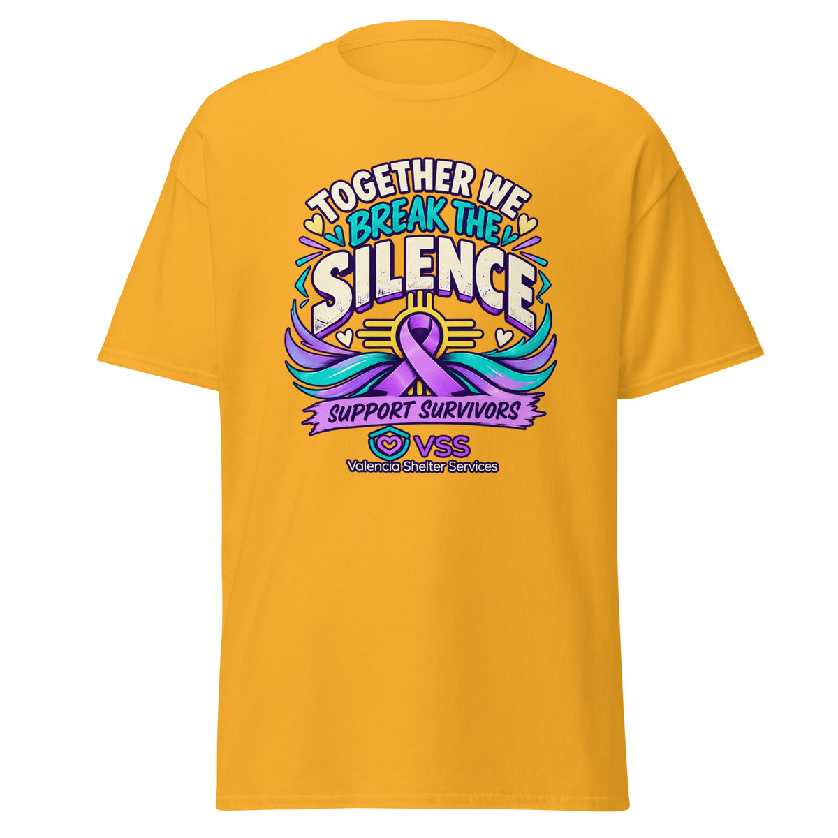 Domestic Violence Awareness Apparel Benefiting Valencia Shelter Services - Irie Vybyz Tees & Thingz