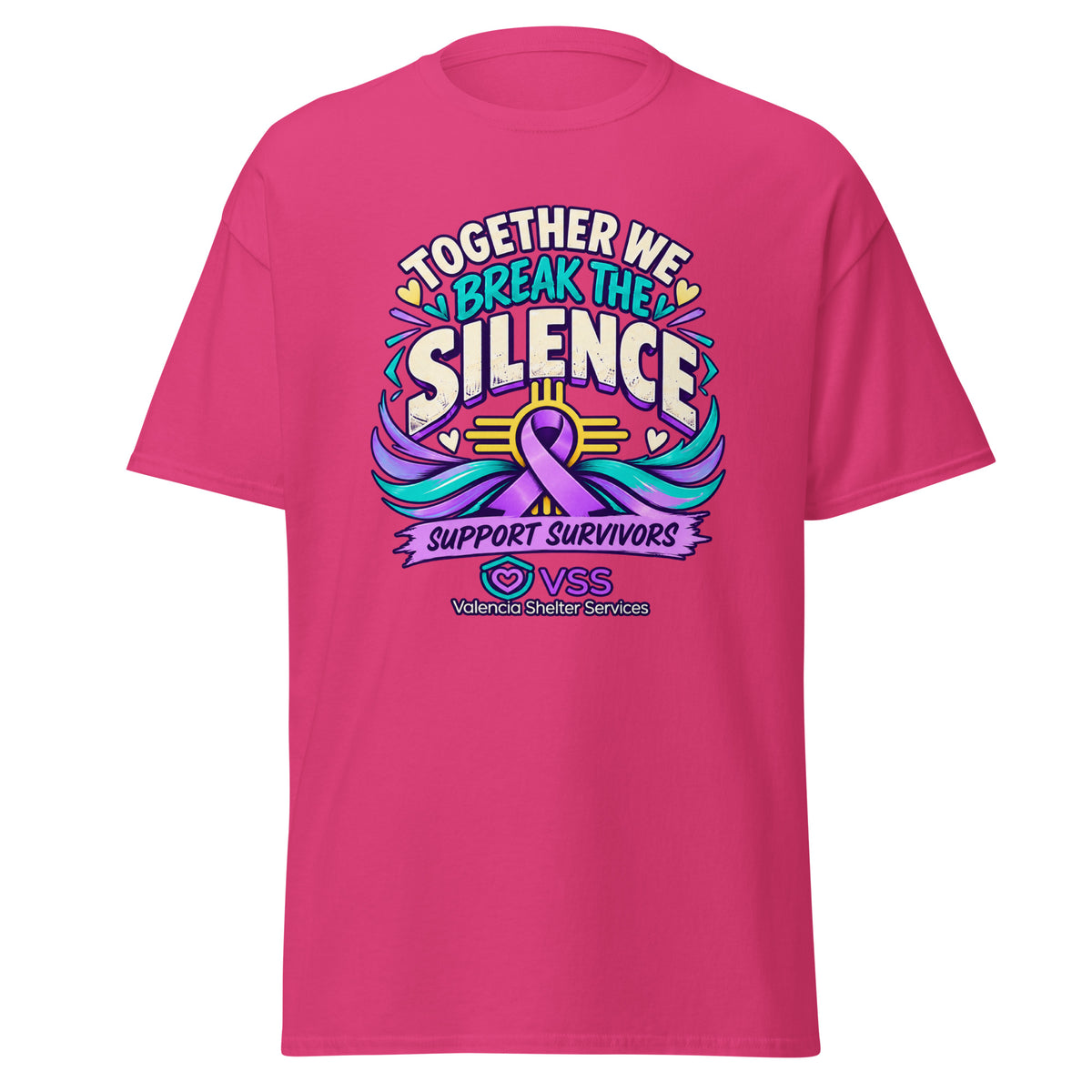 Domestic Violence Awareness Apparel Benefiting Valencia Shelter Services - Irie Vybyz Tees & Thingz