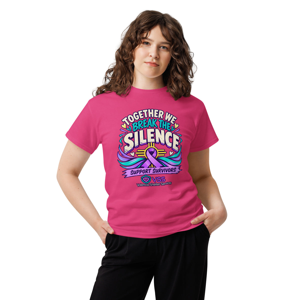 Domestic Violence Awareness Apparel Benefiting Valencia Shelter Services - Irie Vybyz Tees & Thingz