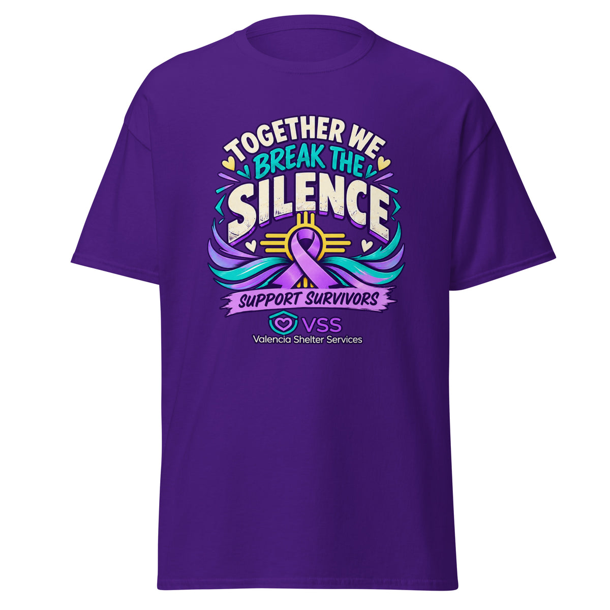 Domestic Violence Awareness Apparel Benefiting Valencia Shelter Services - Irie Vybyz Tees & Thingz