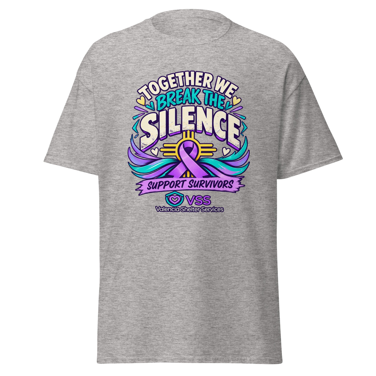 Domestic Violence Awareness Apparel Benefiting Valencia Shelter Services - Irie Vybyz Tees & Thingz