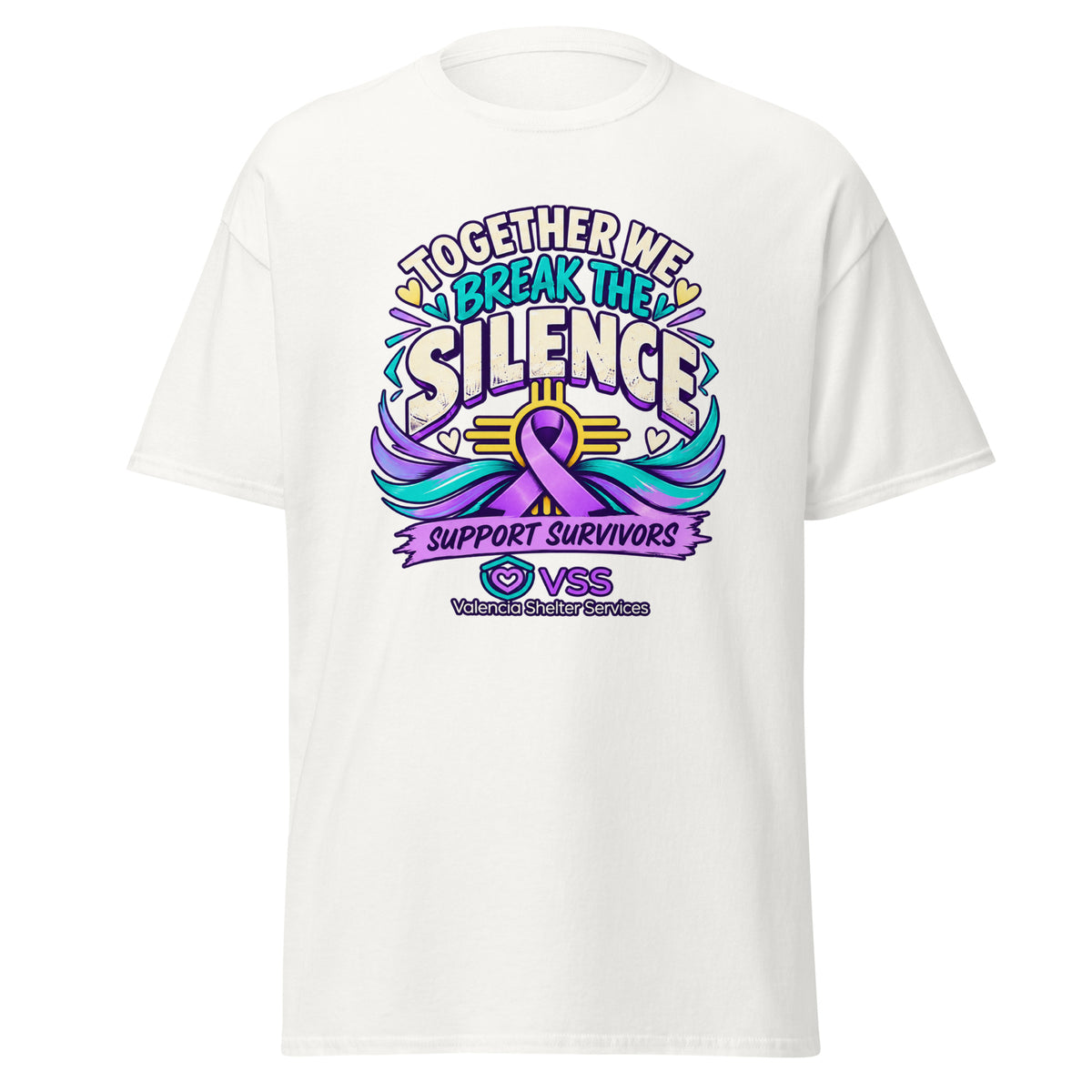 Domestic Violence Awareness Apparel Benefiting Valencia Shelter Services - Irie Vybyz Tees & Thingz