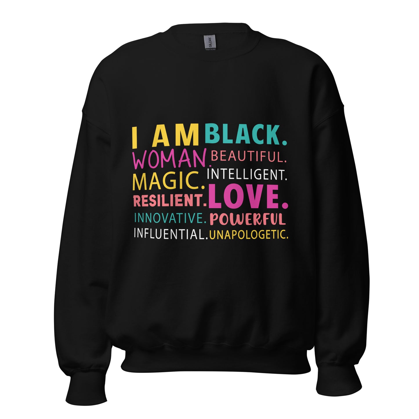 Black Woman WordArt Sweatshirt - Irie Vybyz Tees & Thingz