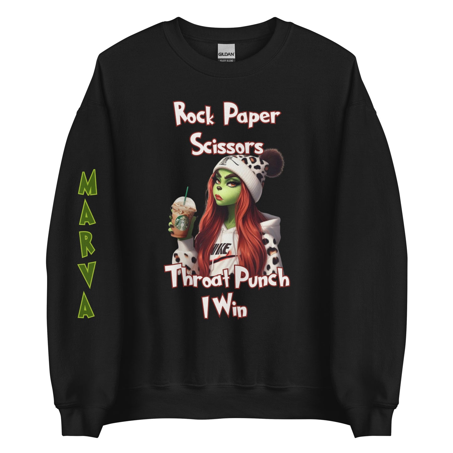 Rock, Paper Scissors, Throat Punch Grinch Sweatshirt/Pullover/Zip Up Hoodie