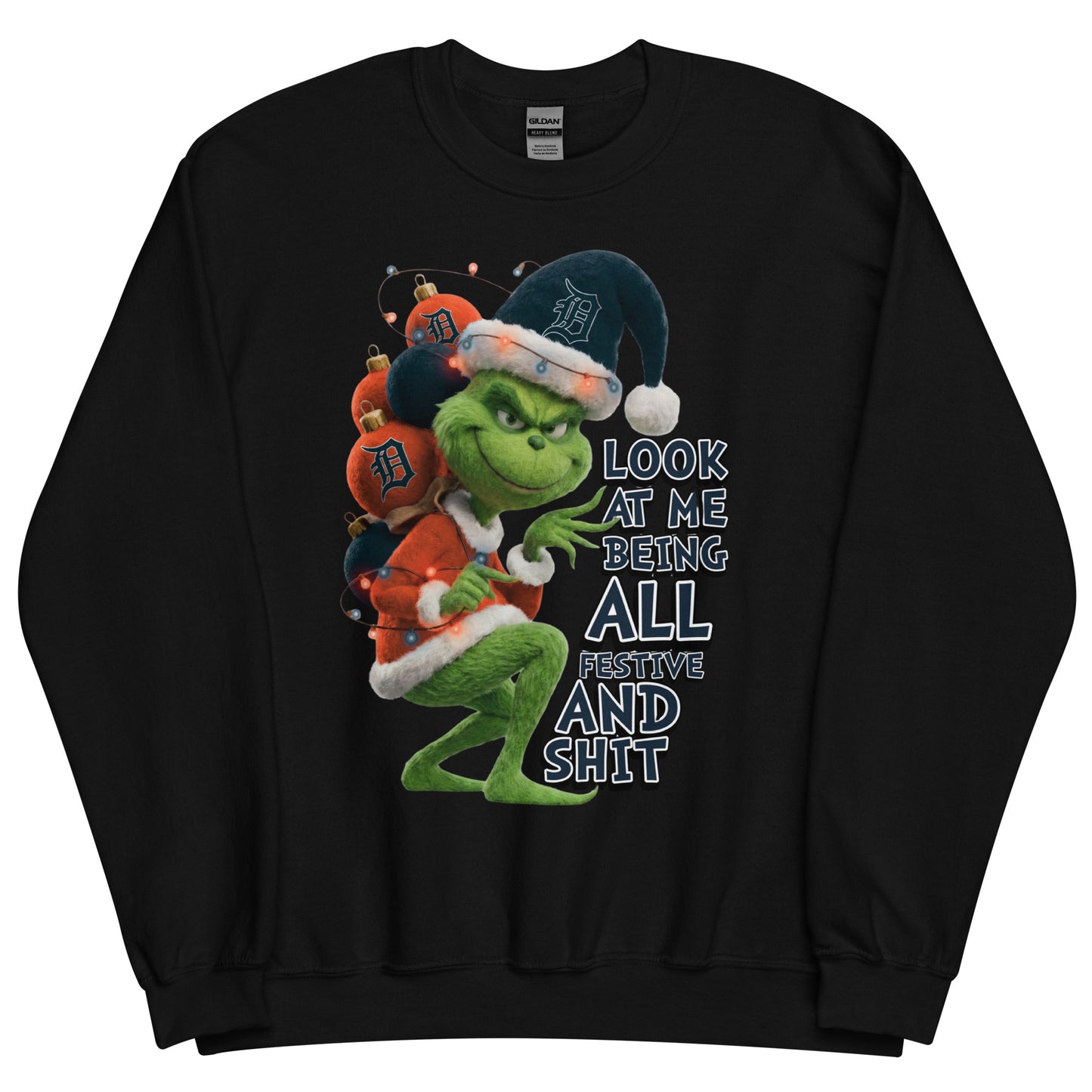 Festive Sports Grinch Sweatshirt – Custom Team Edition