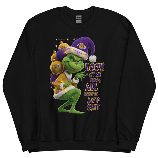 Festive Sports Grinch Sweatshirt – Custom Team Edition