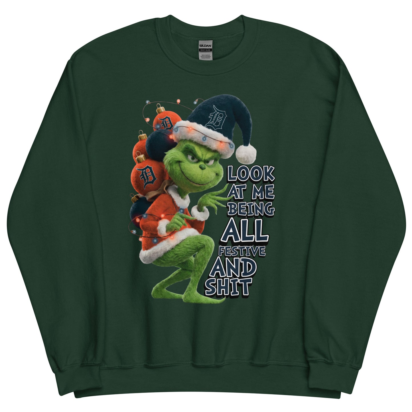 Festive Sports Grinch Sweatshirt – Custom Team Edition