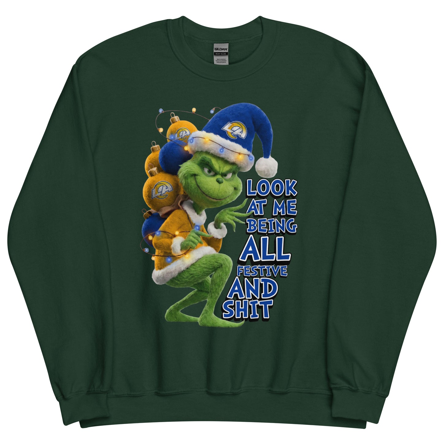 Festive Sports Grinch Sweatshirt – Custom Team Edition