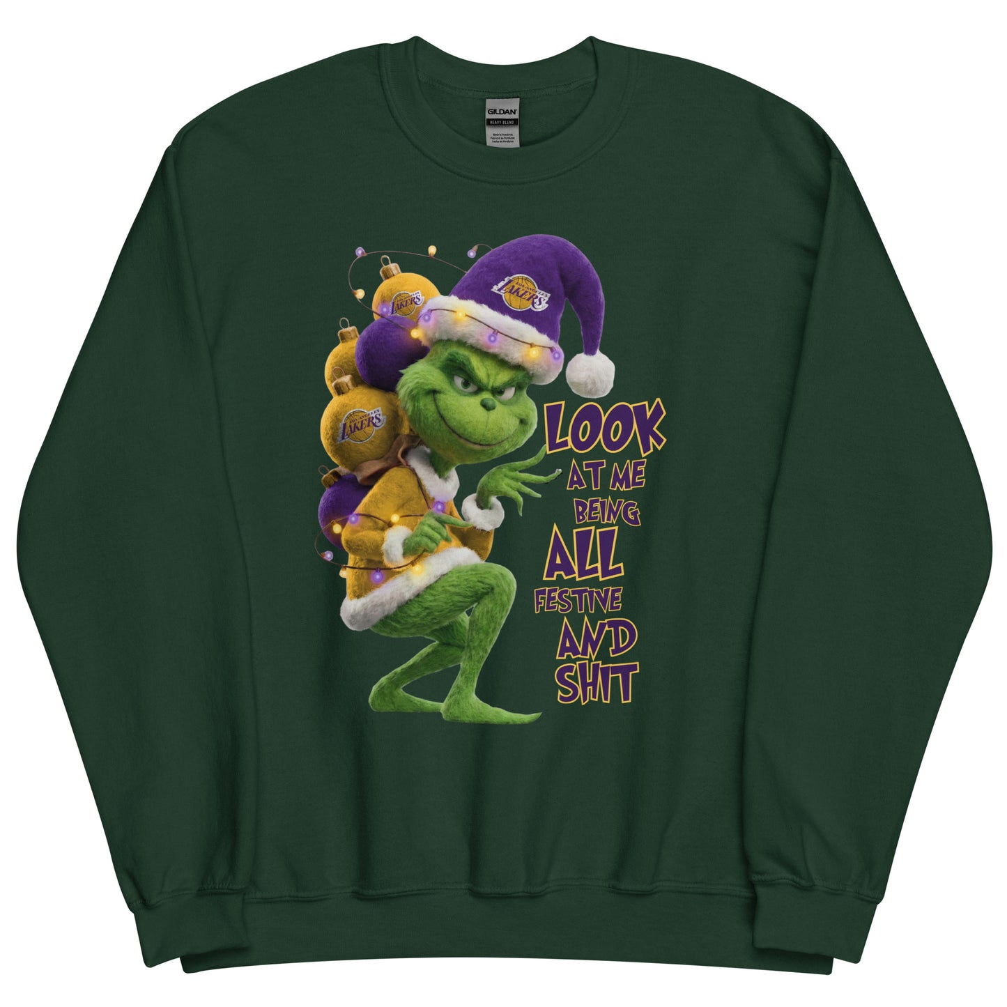 Festive Sports Grinch Sweatshirt – Custom Team Edition